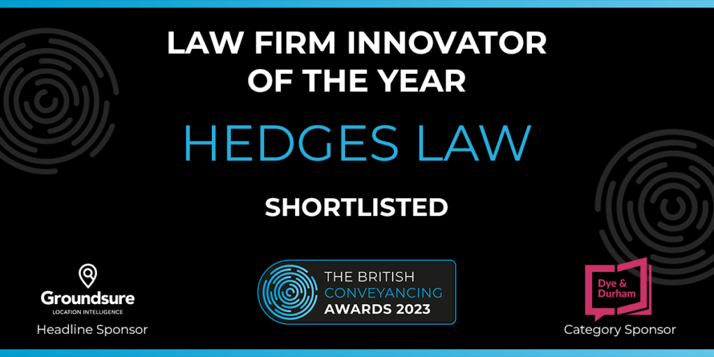 Shortlisted Law Firm Innovator - Hedges Law